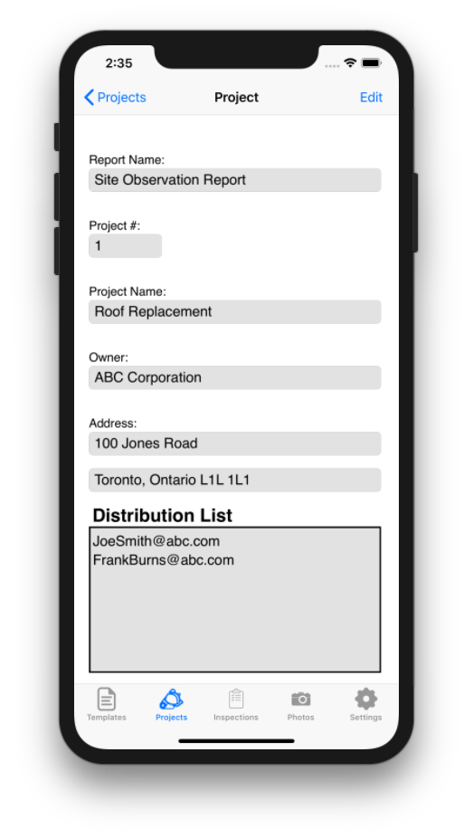 Step #1Create a project:Eliminate data re-entry by using project forms containing common fields.